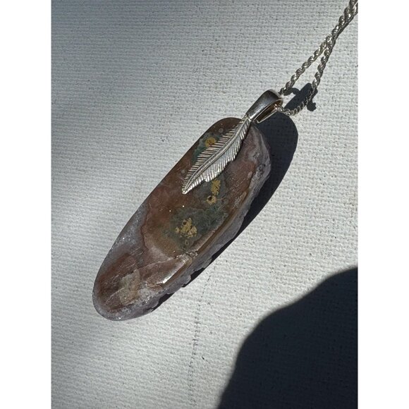 Amethyst Druzy Crystal Pendant Necklace Sterling Silver Chain - New Old Stock - Picture 4 of 7